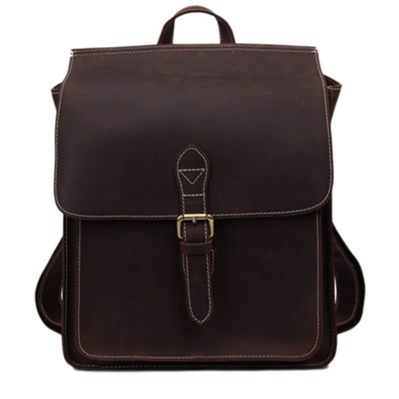 Handmade Men Backpack Leather School Backpack College Backpack