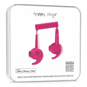 Happy Plugs Sport Headphones - Cerise