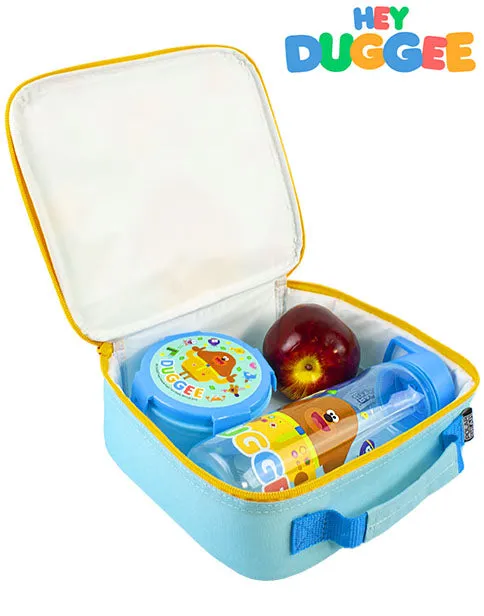 Hey Duggee & Animals Childrens 3 Piece Lunch Bag, Bottle & Snackpot Set