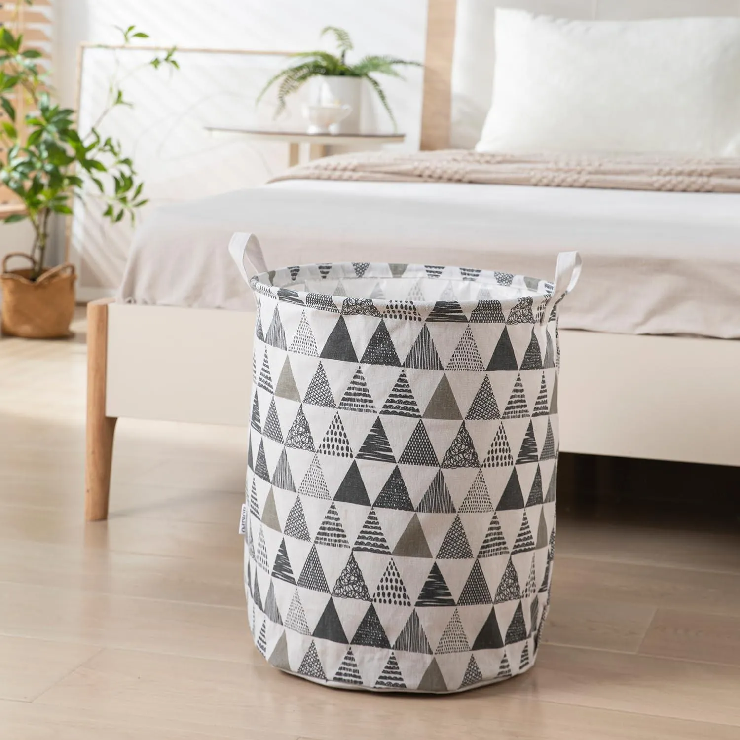 HOKIPO Folding Laundry Basket for Clothes - Large 43 LTR , Grey