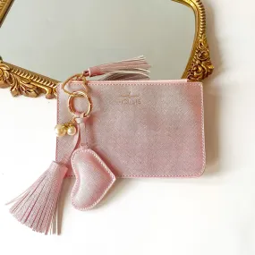 Hollis | Keychain Coin Pouch in Blush