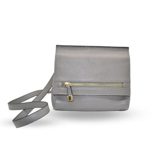 Hunters Hill | Grey Crossbody Leather Bag