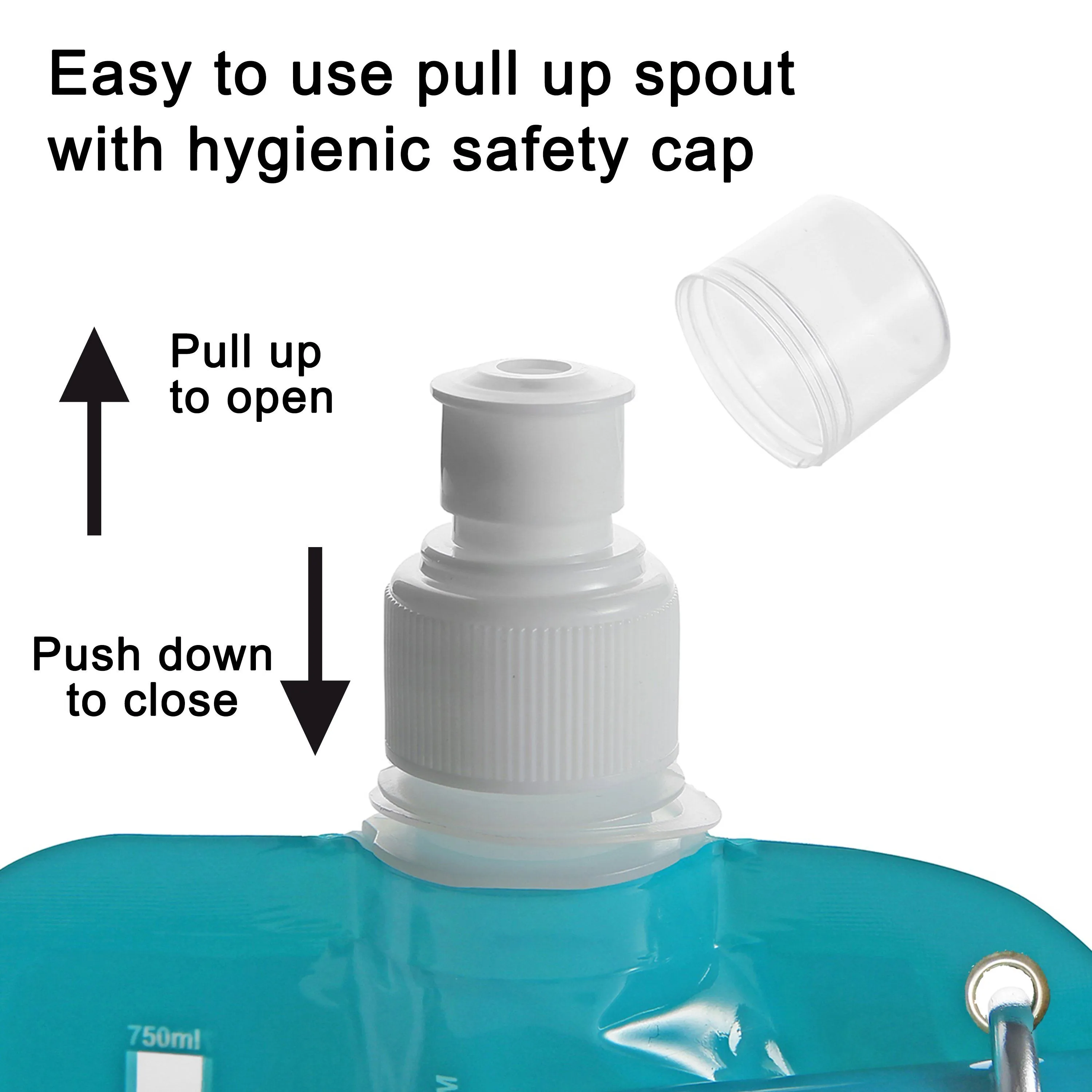 HydraMate Foldable Bottle. Collapsible Water Bottle 750ml