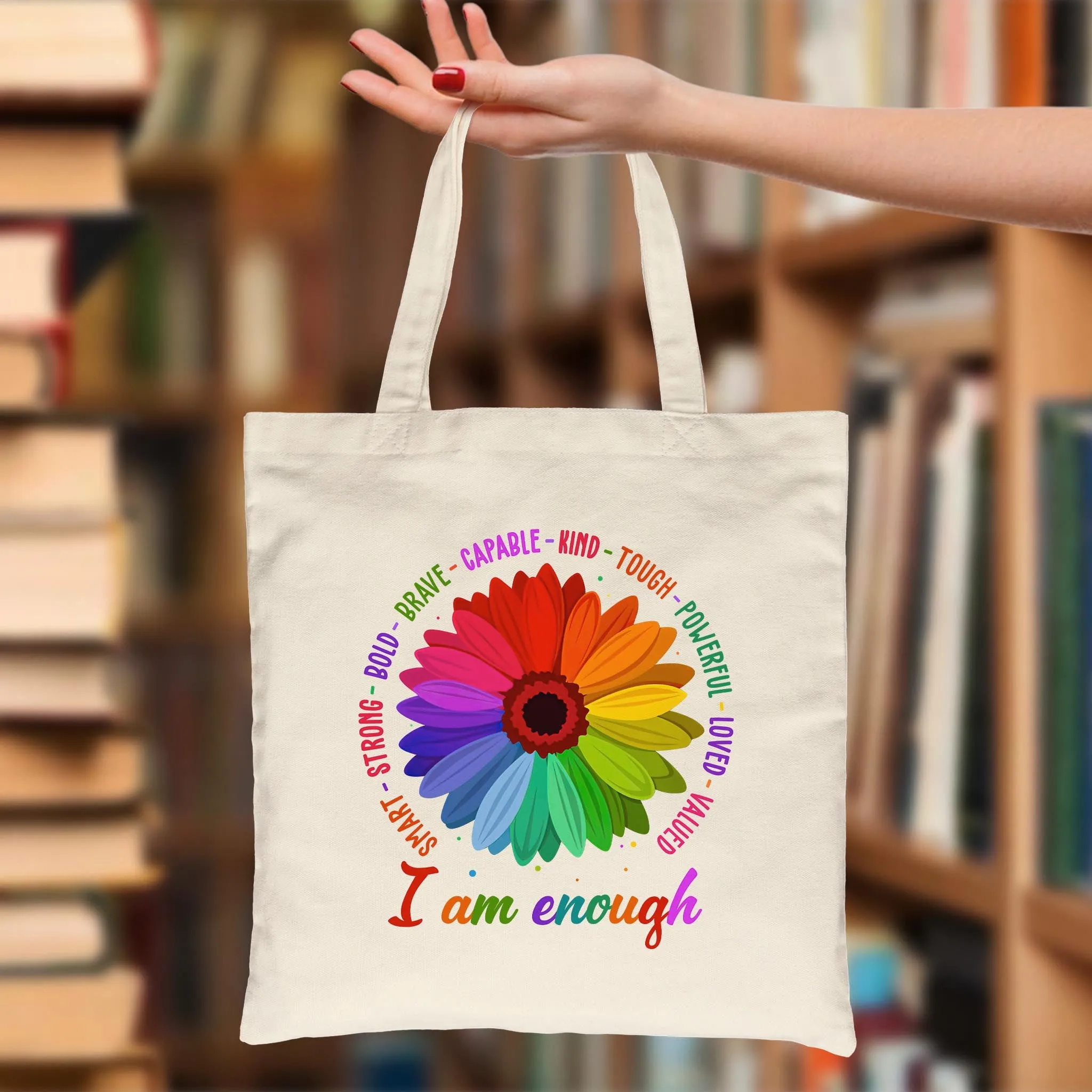 I Am Enough Book Lovers Gift TBW459