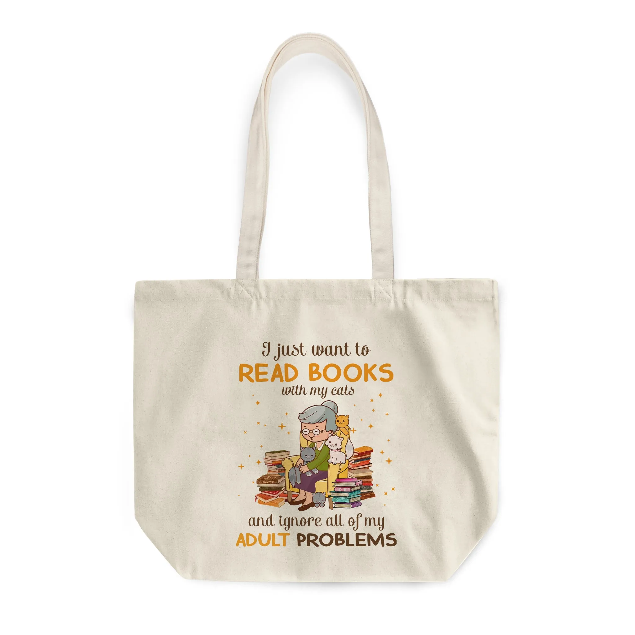 I Just Want To Read Books With My Cats And Ignore All My Adult Problems Book Lover Gift TBW173