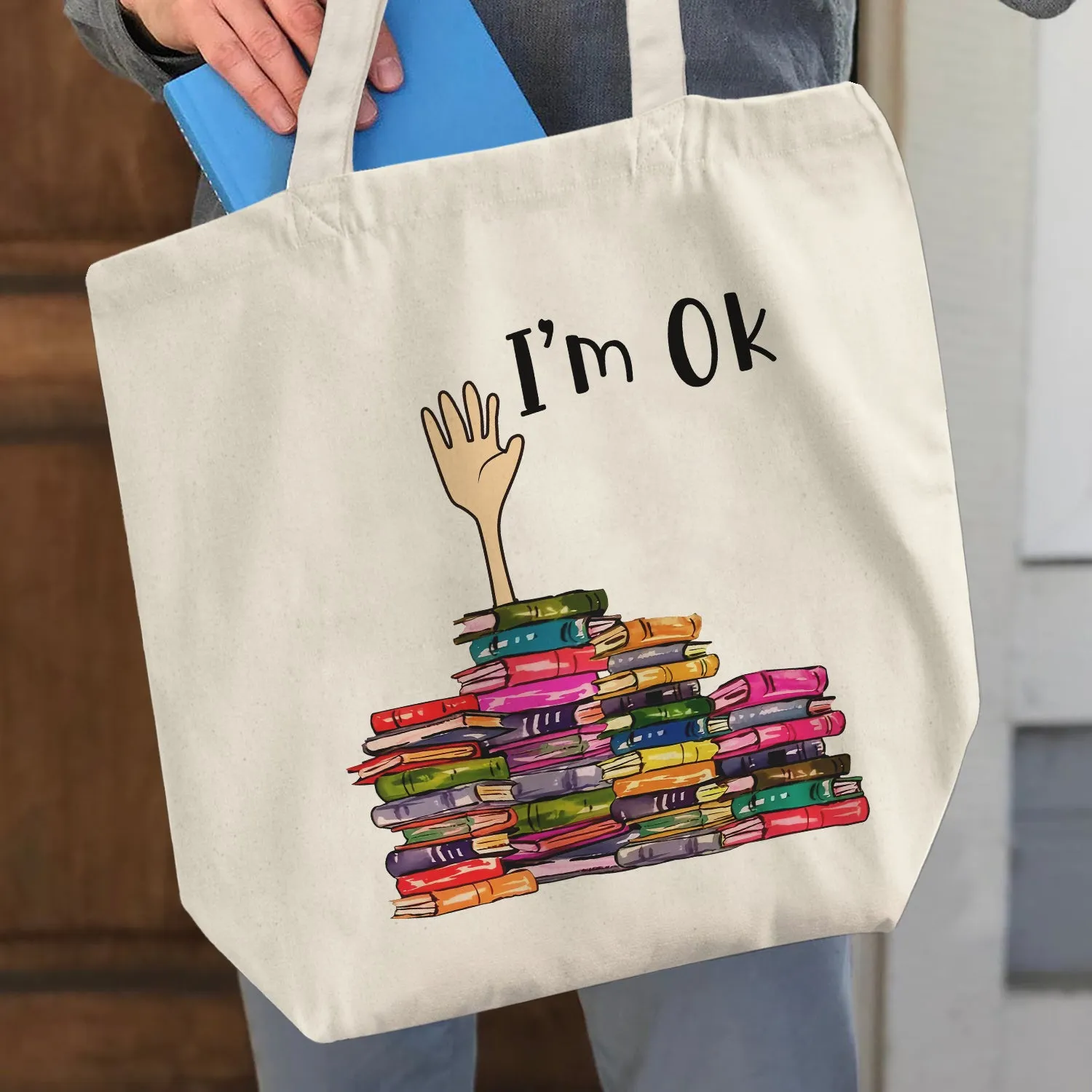 I'm OK It's Fine I'm Fine Everything's Fine Book Lovers Gift TBW21