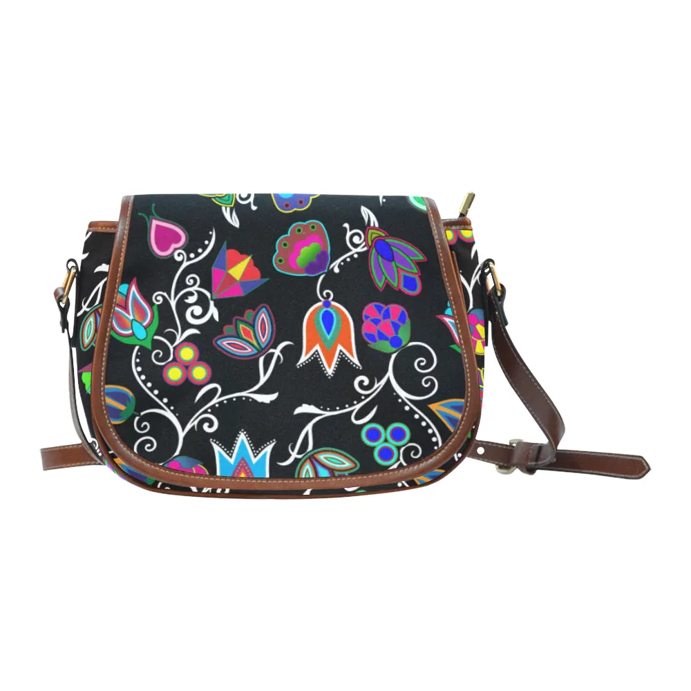 Indigenous Paisley - Black Saddle Bag/Small