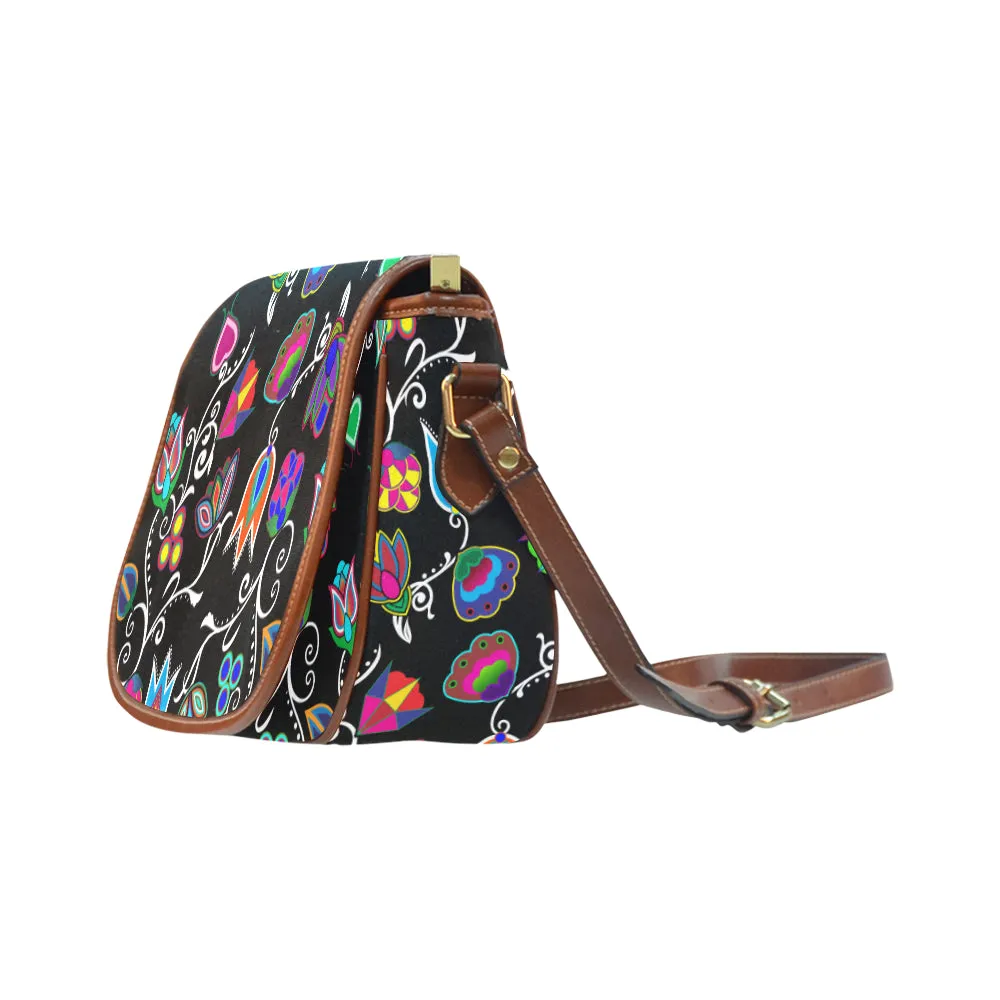 Indigenous Paisley - Black Saddle Bag/Small