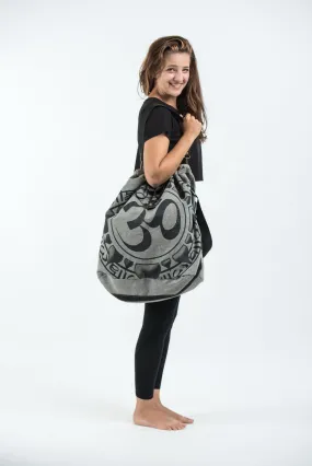 Infinitee Om Oversize Drawstring Shoulder Bag  in Denim Gray