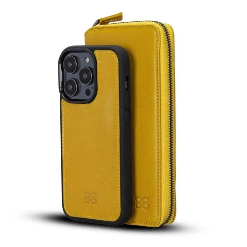 iPhone 14 Series Magnetic Leather Wallet Case