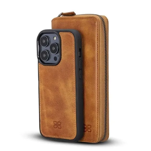 iPhone 14 Series Magnetic Leather Wallet Case