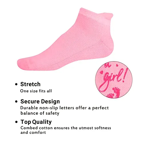 It's a girl! Fun Labor Delivery Push Non-Skid Hospital Socks For Mom To Be, Hospital Bag Must-Have, Best Baby Shower Gift