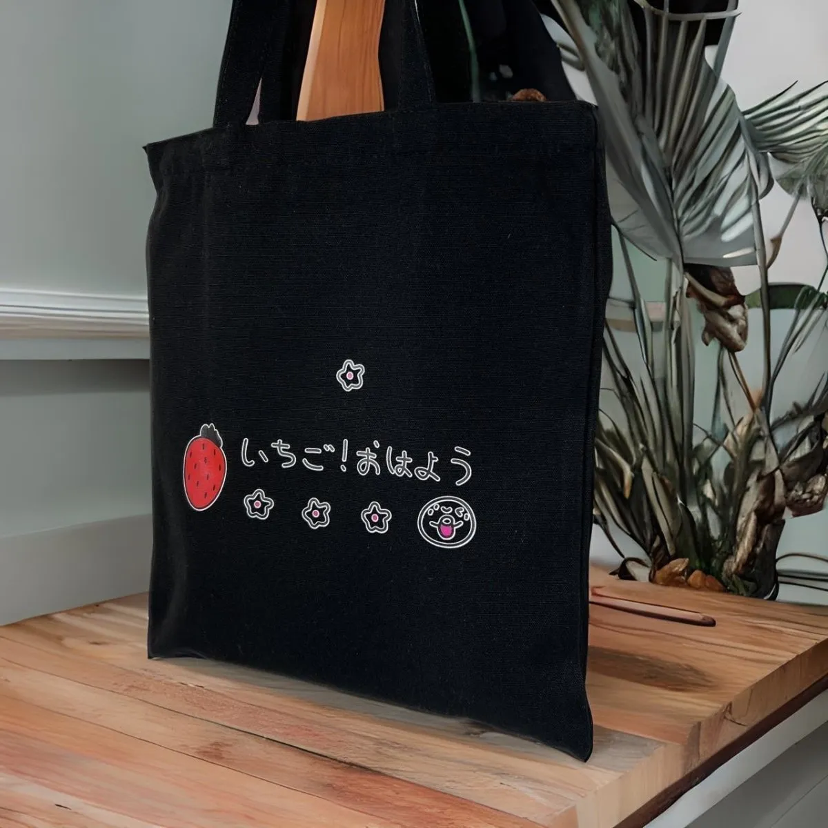 Japanese Cute Canvas Strawberry Tote Bag