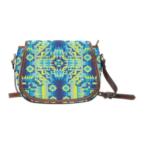 Kaleidoscope Jaune Bleu Saddle Bag/Large