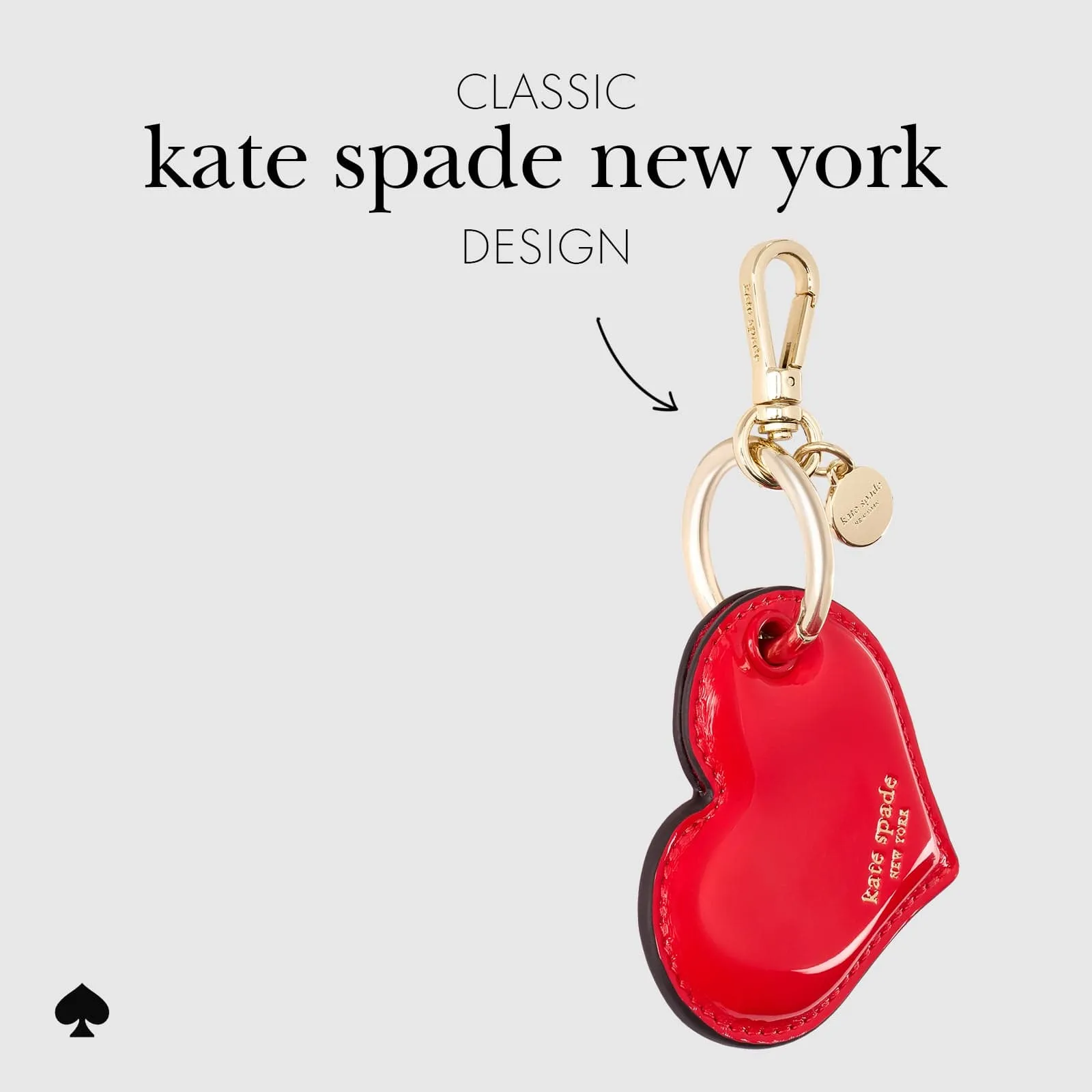 kate spade new york Heart Charm AirTag Keychain