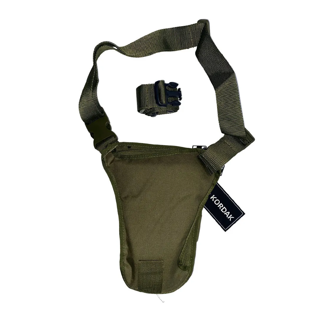 Khaki Shoulder or Leg Gun Carrying Bag with Strap