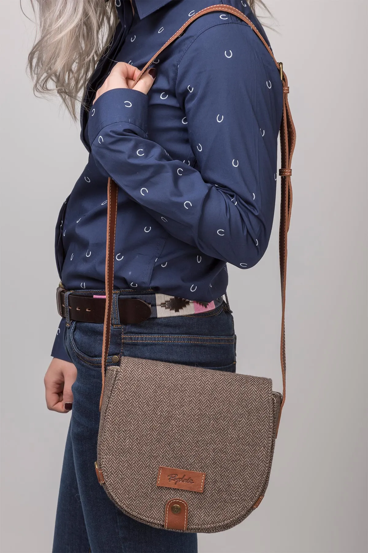 Ladies Tweed Saddle Bag - Pippa