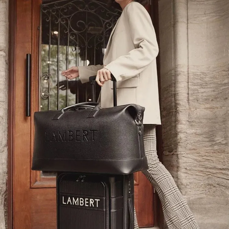 Lambert The June - Black Vegan Leather Travel Bag