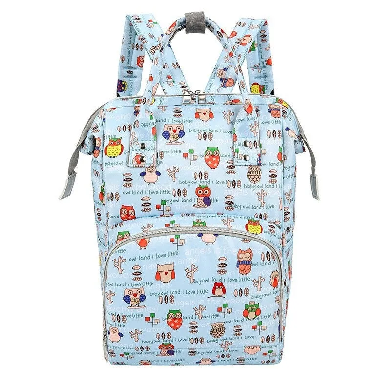 Large Capacity Cartoon Print Mommy Baby Care Diaper Bag