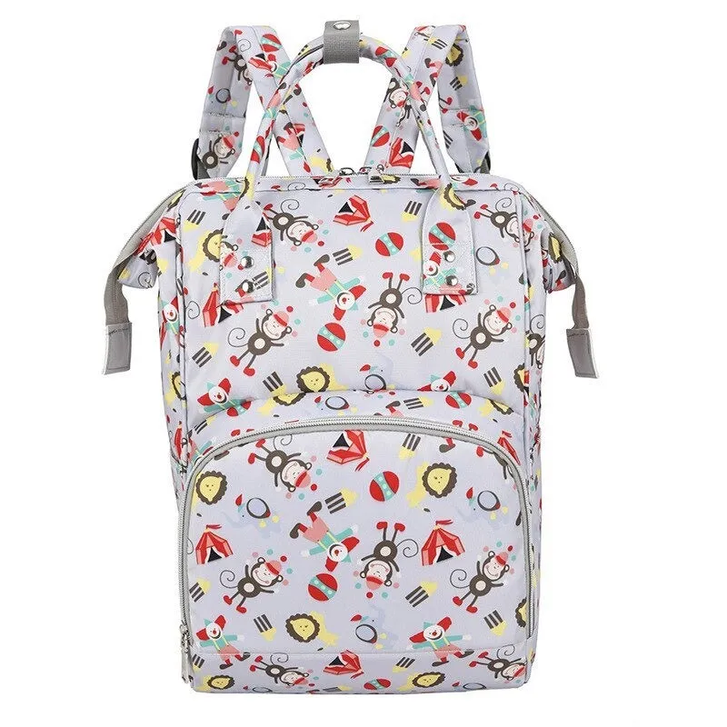 Large Capacity Cartoon Print Mommy Baby Care Diaper Bag