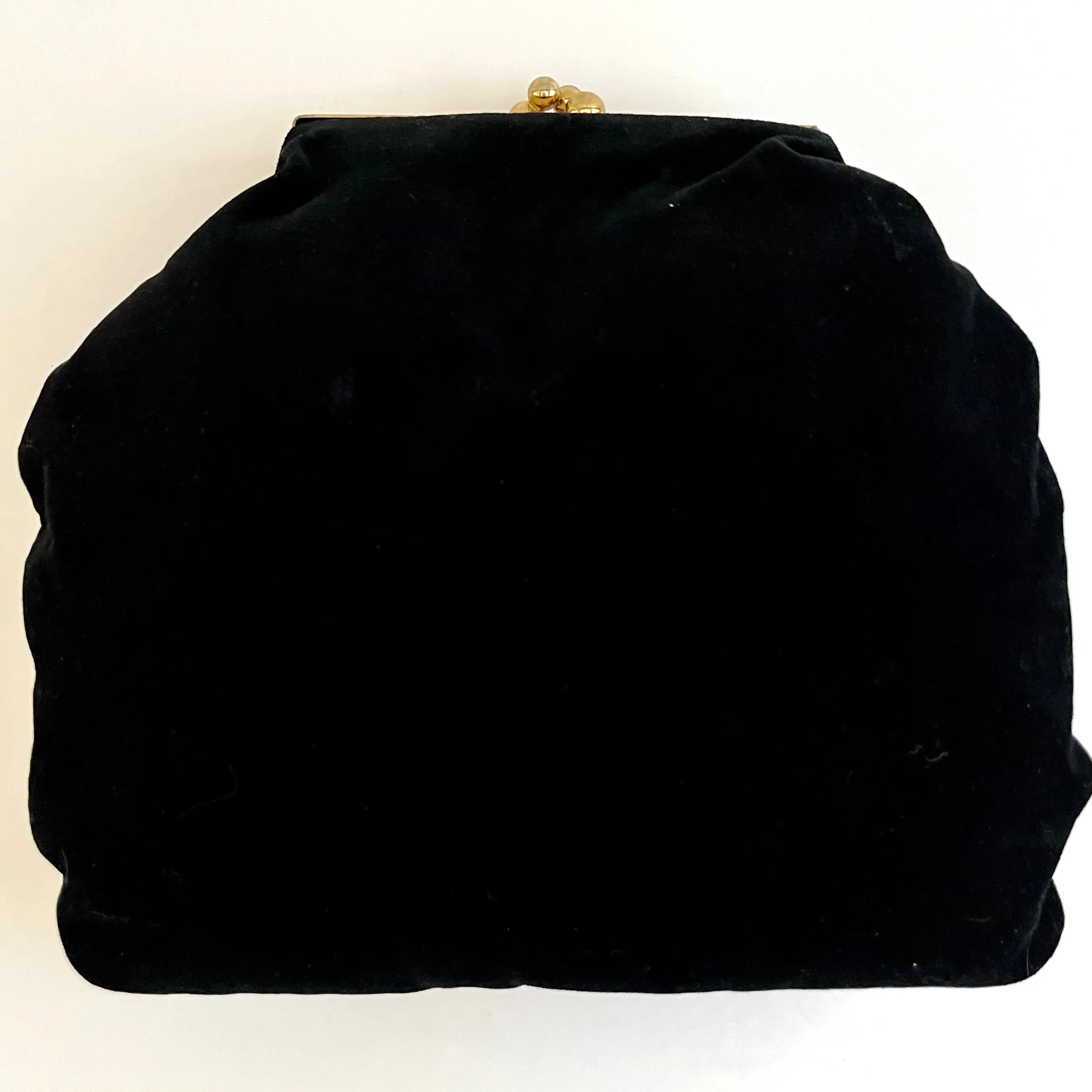 Late 40s/ Early 50s Black Velvet Muff & Change Purse