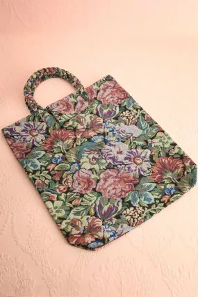 Lazaria | Floral Jacquard Foldable Tote Bag