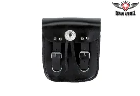 Leather Motorcycle Sissy Bar Bag With Concho