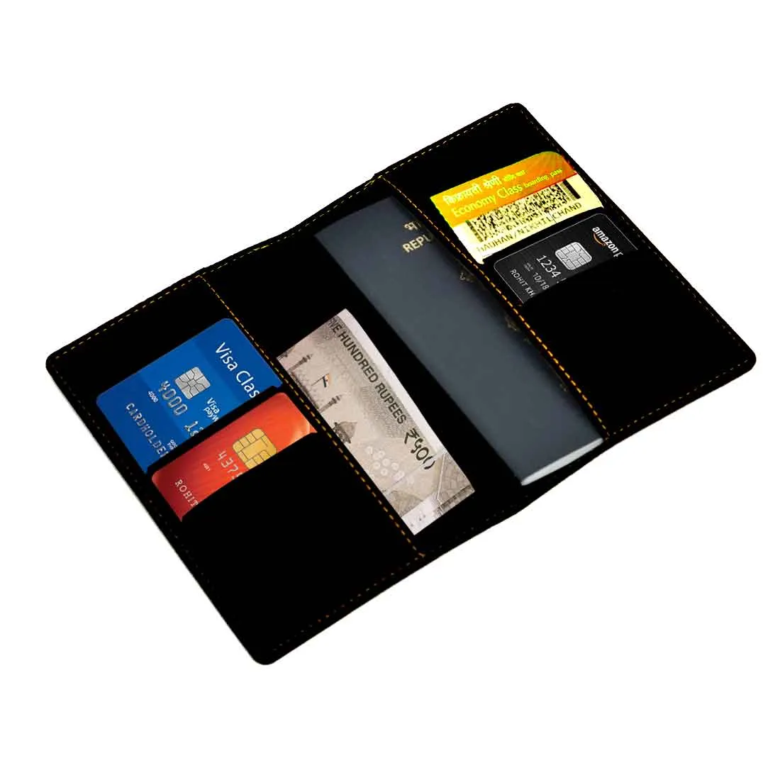 Leather Passport Cover Personalized for Men - Star