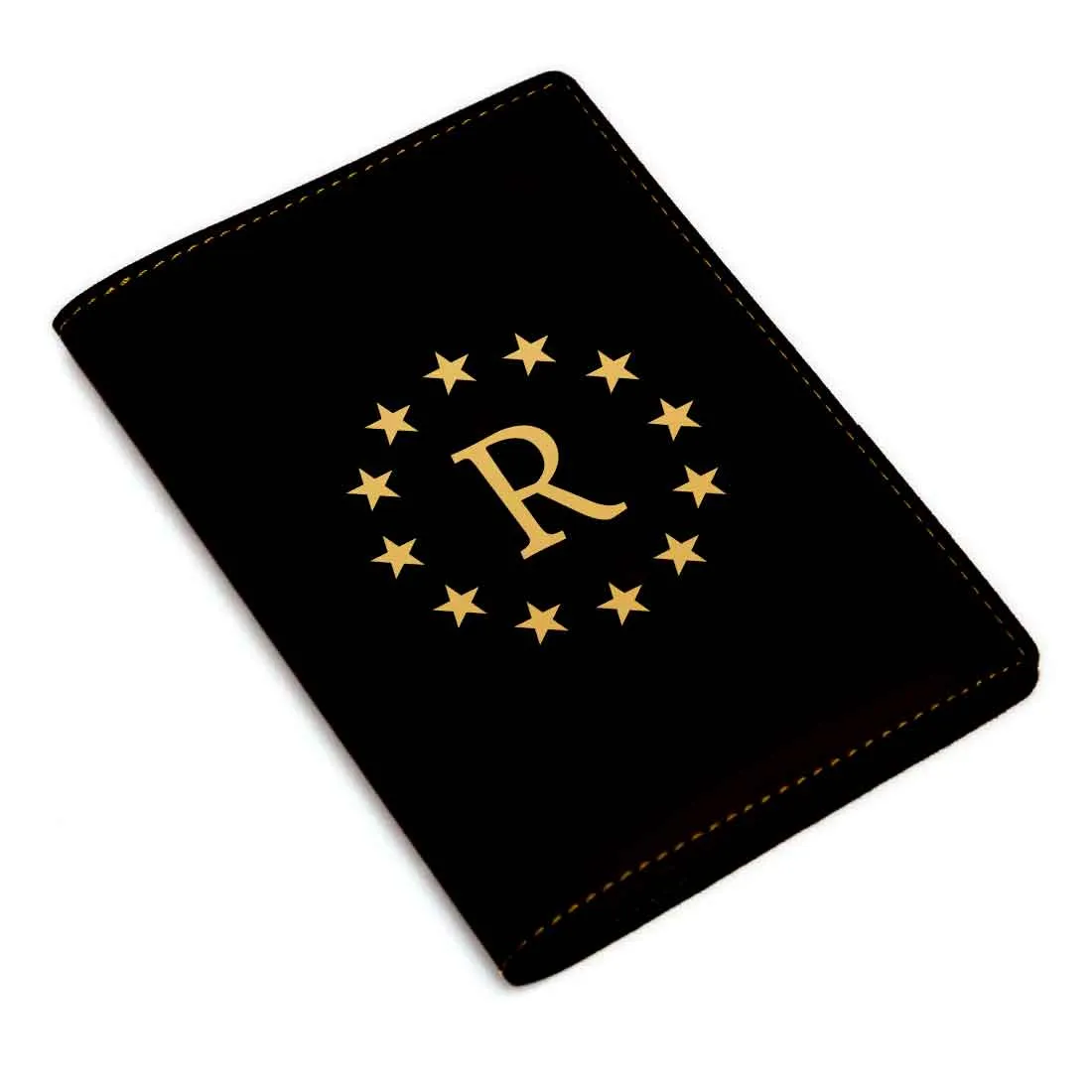 Leather Passport Cover Personalized for Men - Star