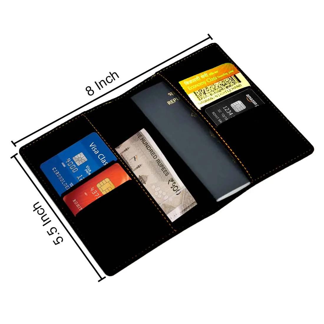 Leather Passport Cover Personalized for Men - Star