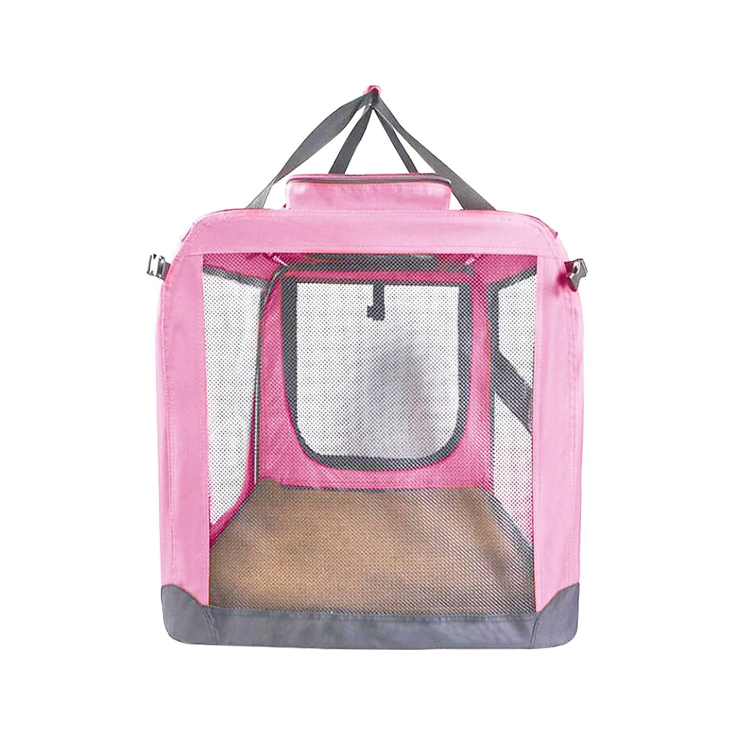 Lightweight XL Pet Carrier, Steel Frame, Pink - FLOOFI