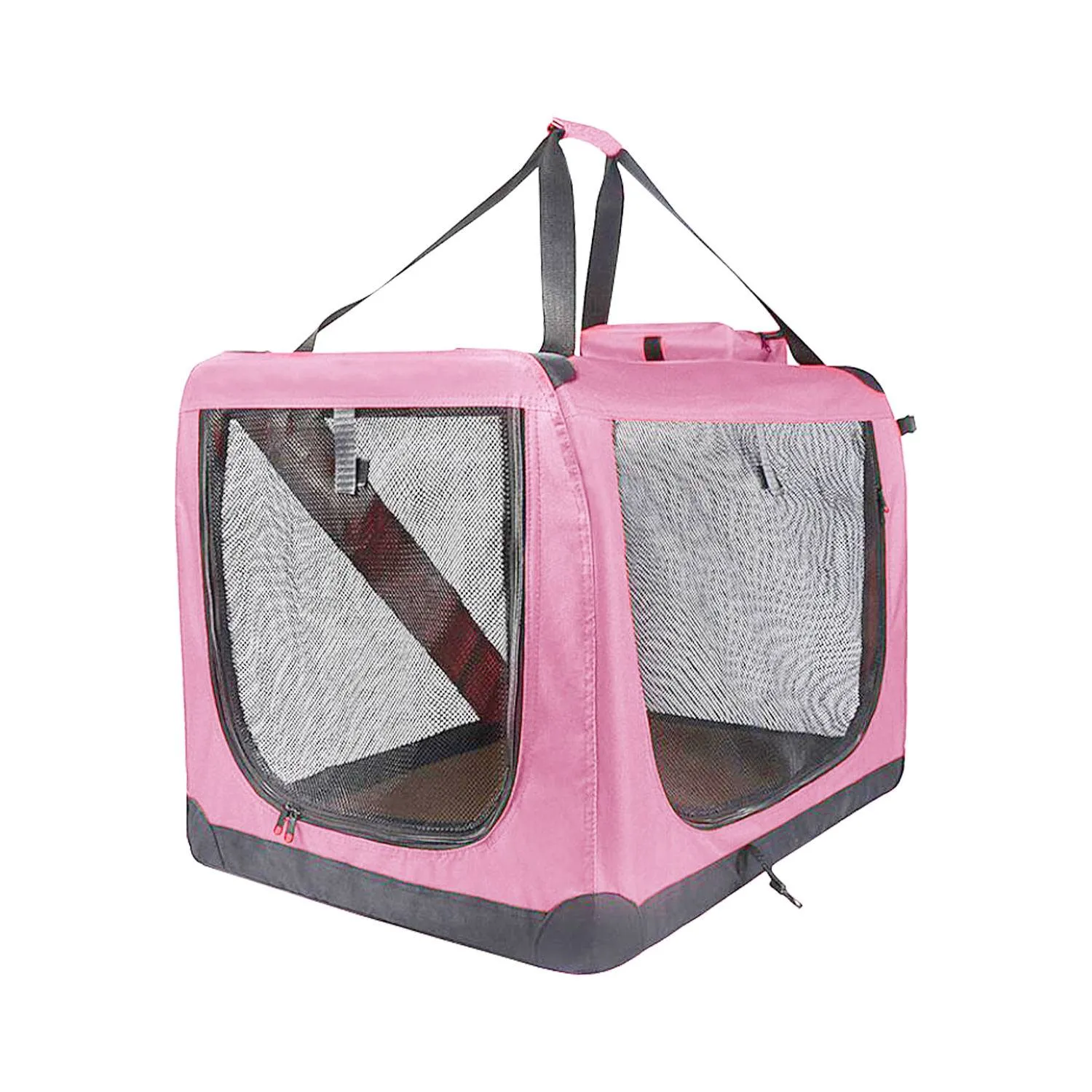 Lightweight XL Pet Carrier, Steel Frame, Pink - FLOOFI