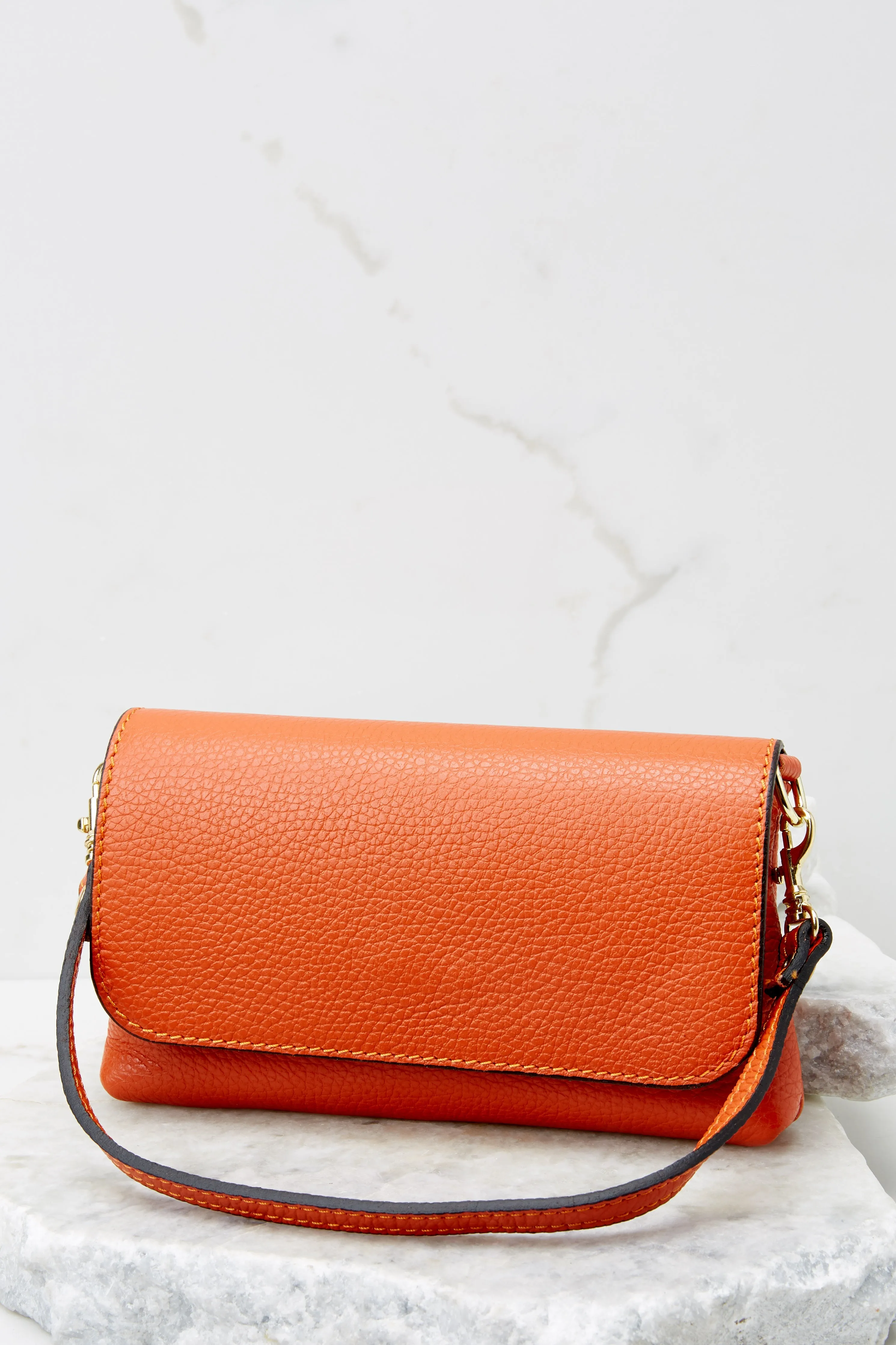 Little Lady Orange Leather Bag