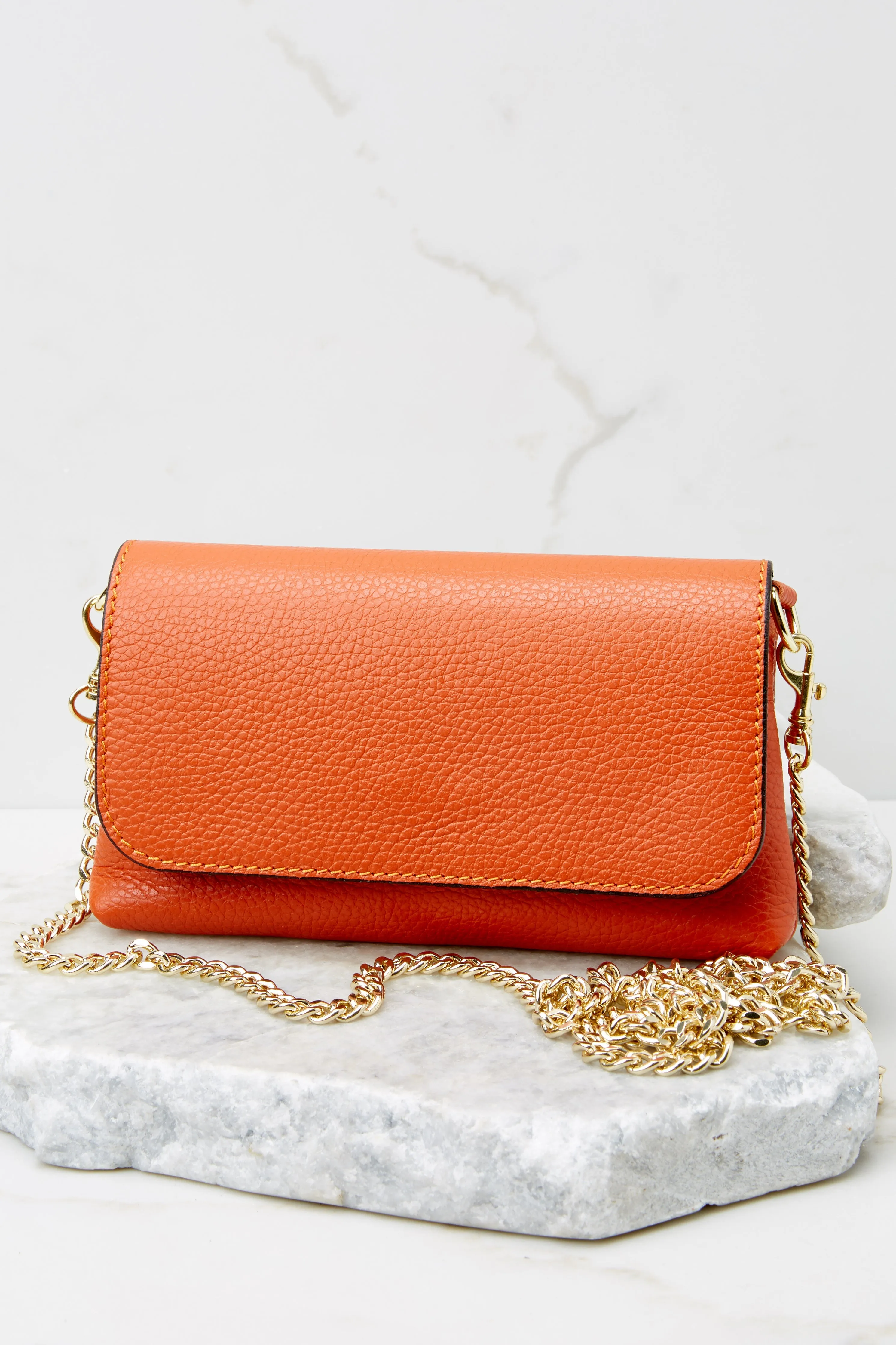 Little Lady Orange Leather Bag