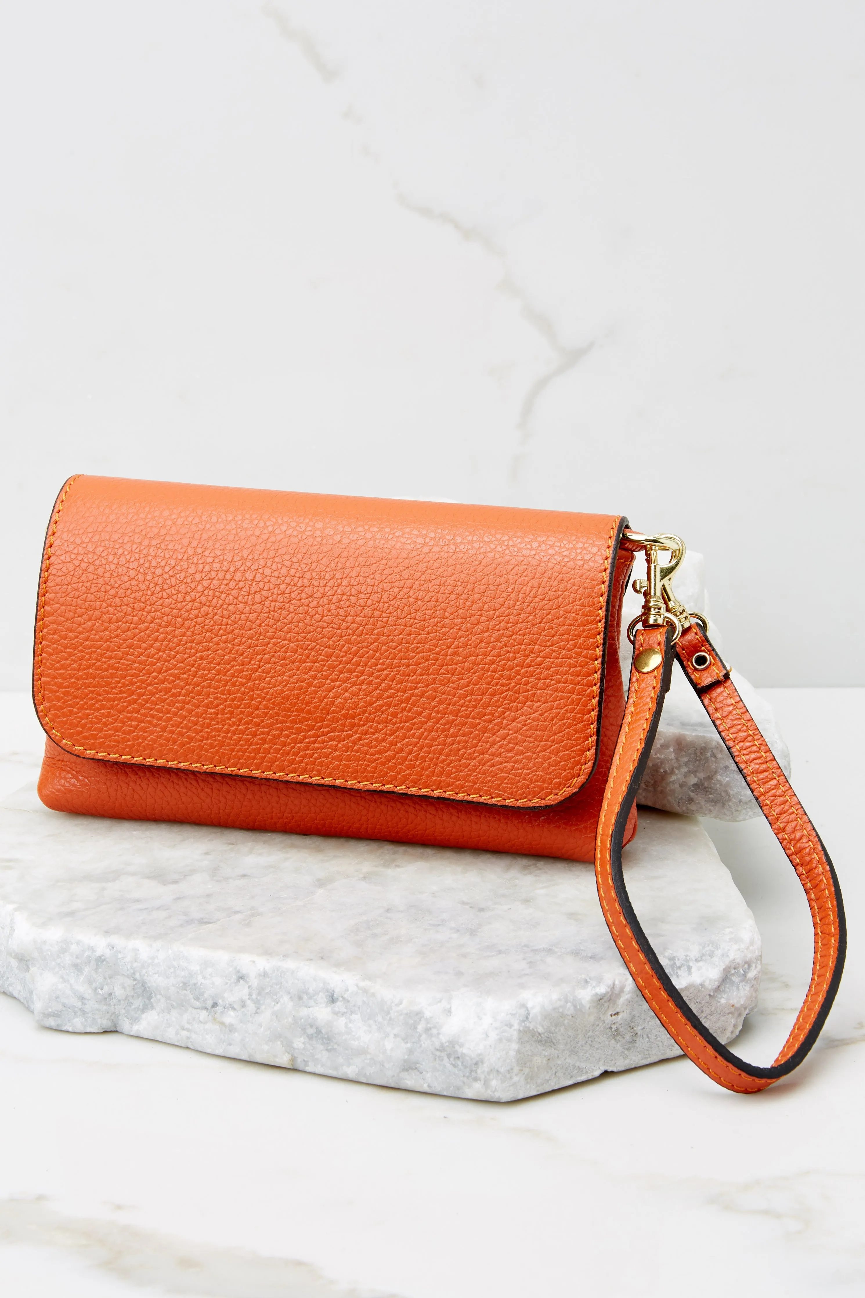 Little Lady Orange Leather Bag