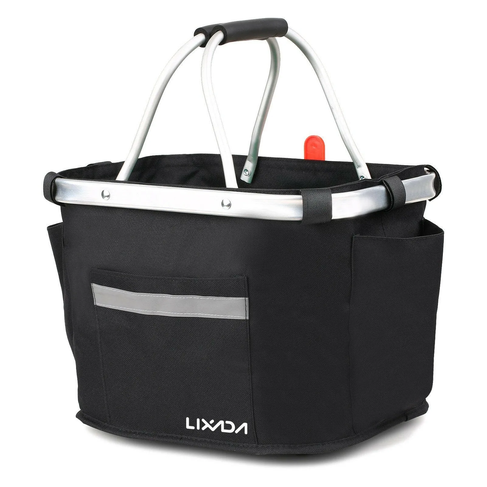 Lixada Collapsible Bike Basket Bicycle Handlebar Front Basket Pet Carrier Bag for Shopping Commuting