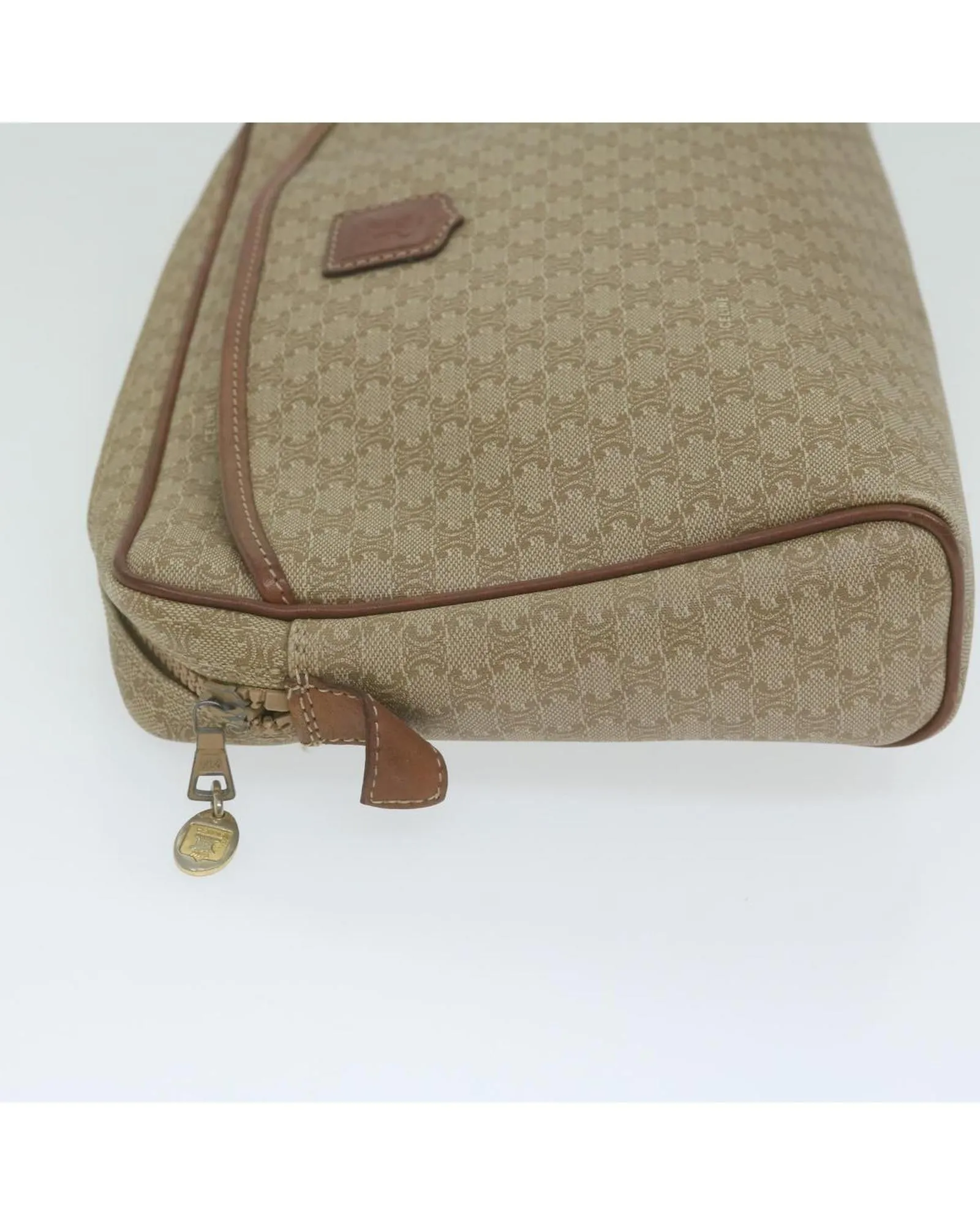 Macadam Canvas Beige Clutch Bag Made in Italy - Rank C (ar11023)