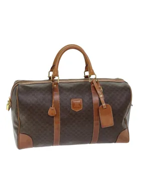 Macadam Canvas Brown Boston Bag with Padlock and Key Accessory