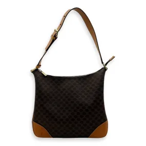 Macadam Shoulder Bag Brown in Coated Canvas, Gold hardware