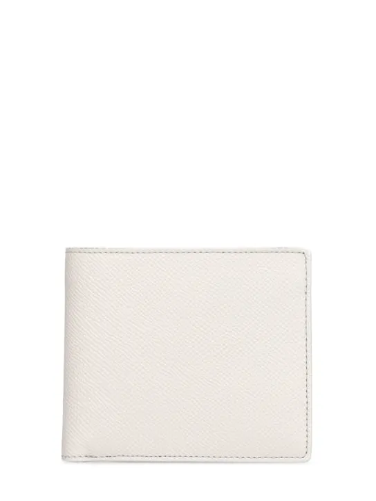 Maison Margiela   Logo grainy leather billfold wallet 