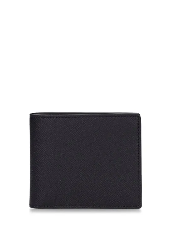 Maison Margiela   Logo grainy leather billfold wallet 