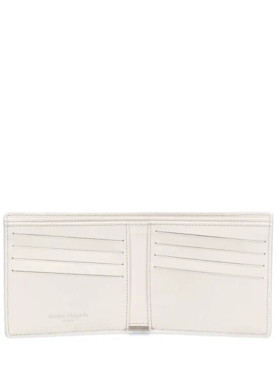 Maison Margiela   Logo grainy leather billfold wallet 