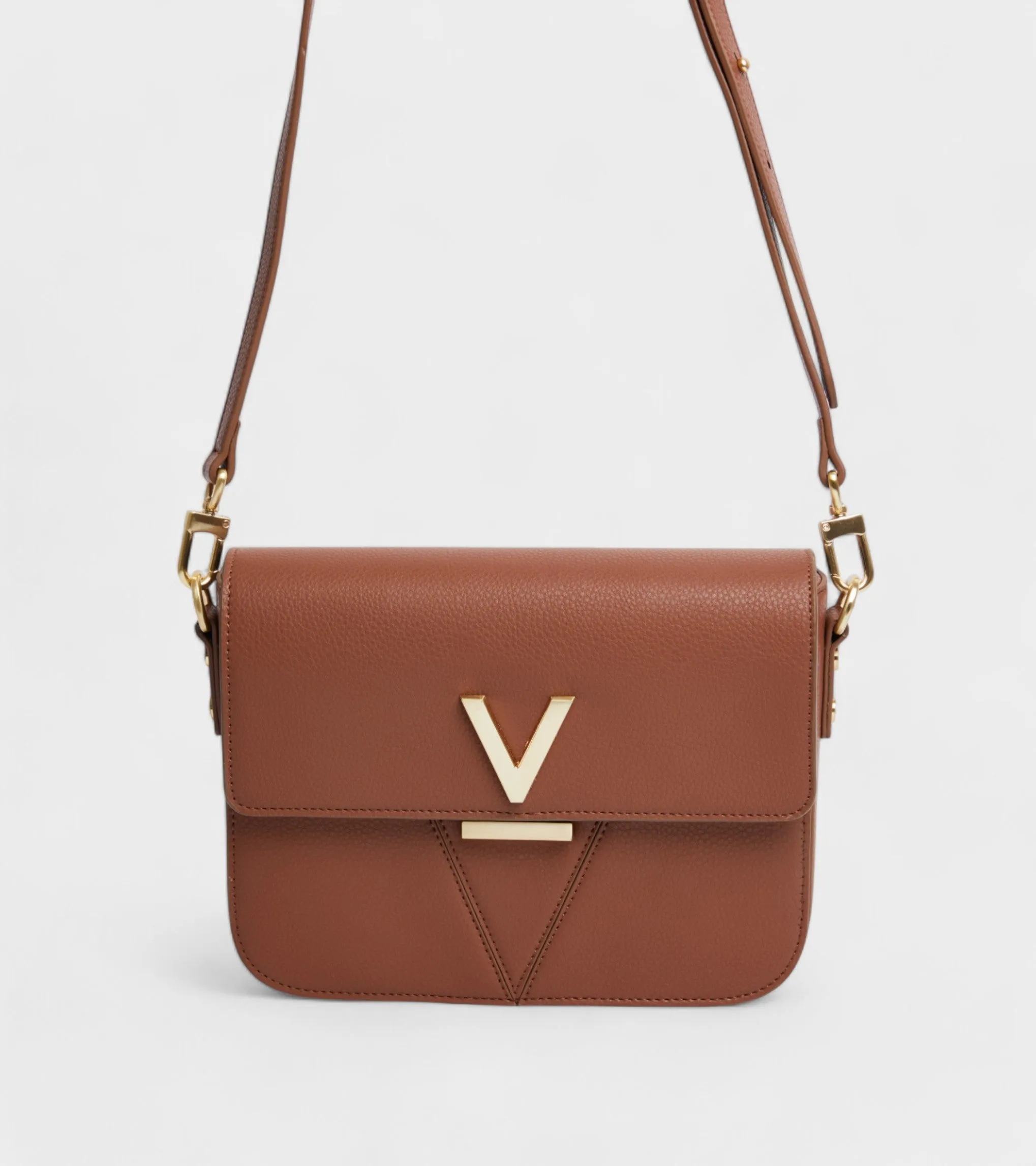 Margot Vegan Bio-Based Bamboo Leather Crossbody in Brown