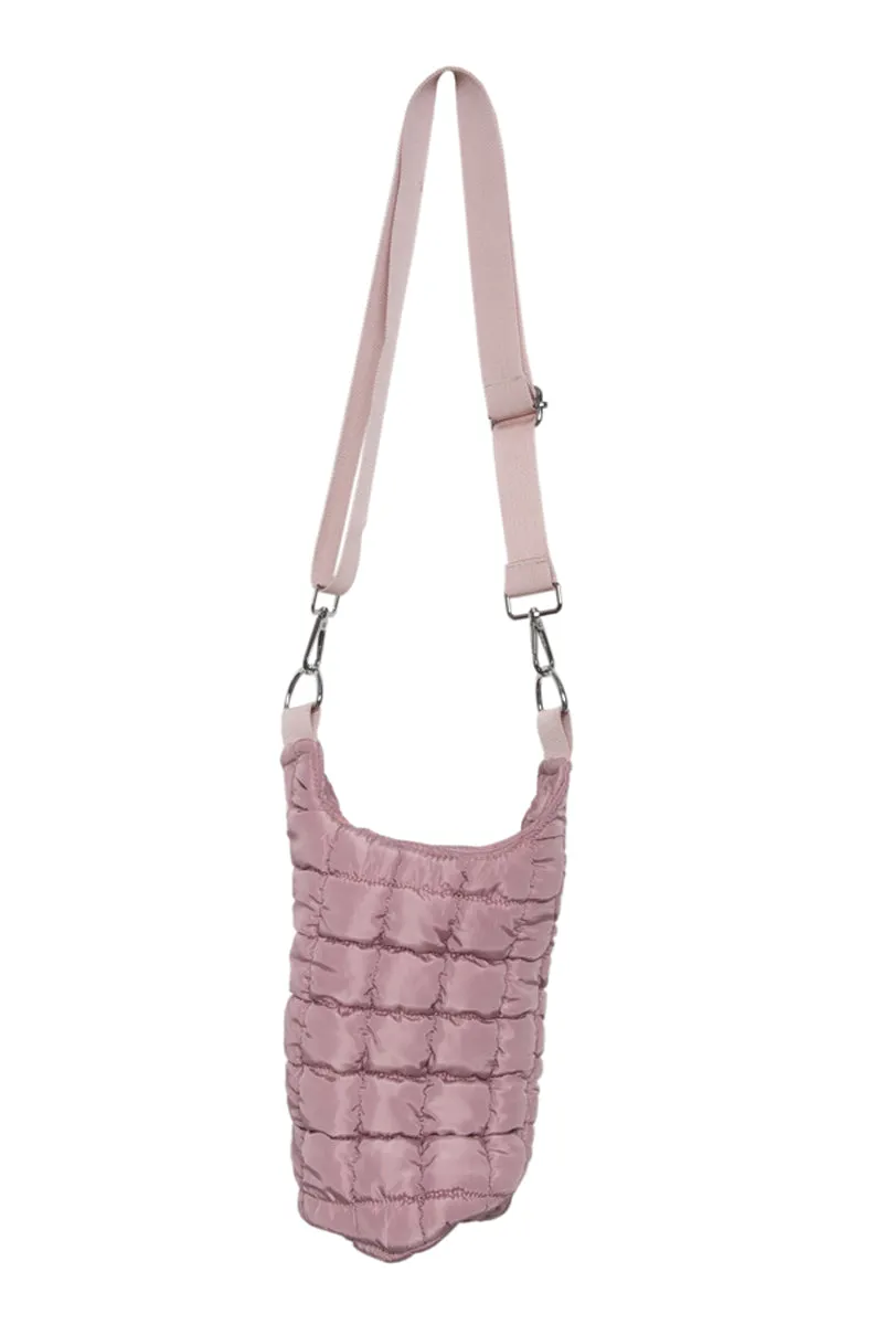 Mauve Puffer Wholesale Water Bottle Carrier Bag