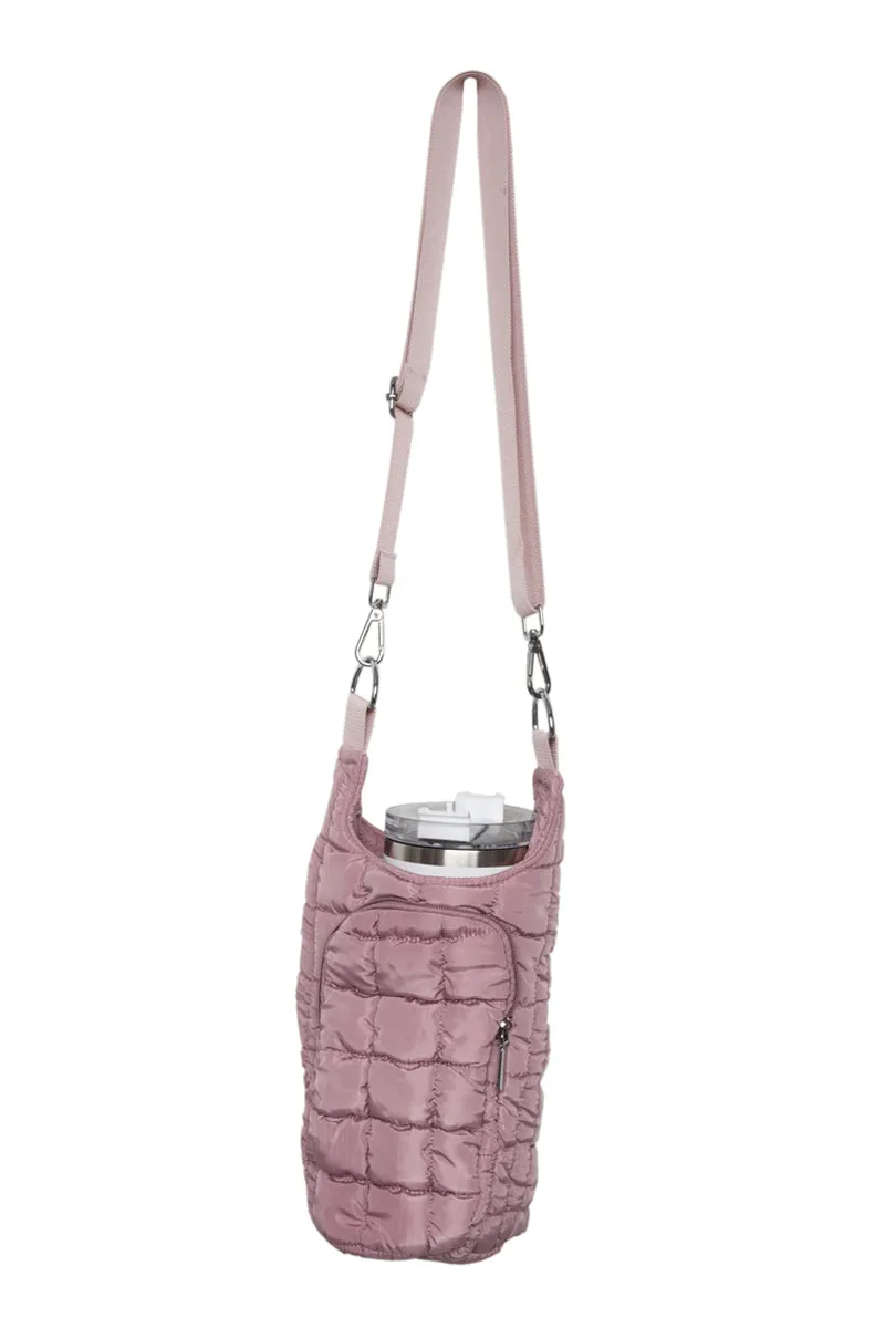 Mauve Puffer Wholesale Water Bottle Carrier Bag