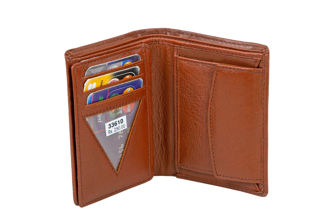 MENS LEATHER WALLET 33610 (TAN)