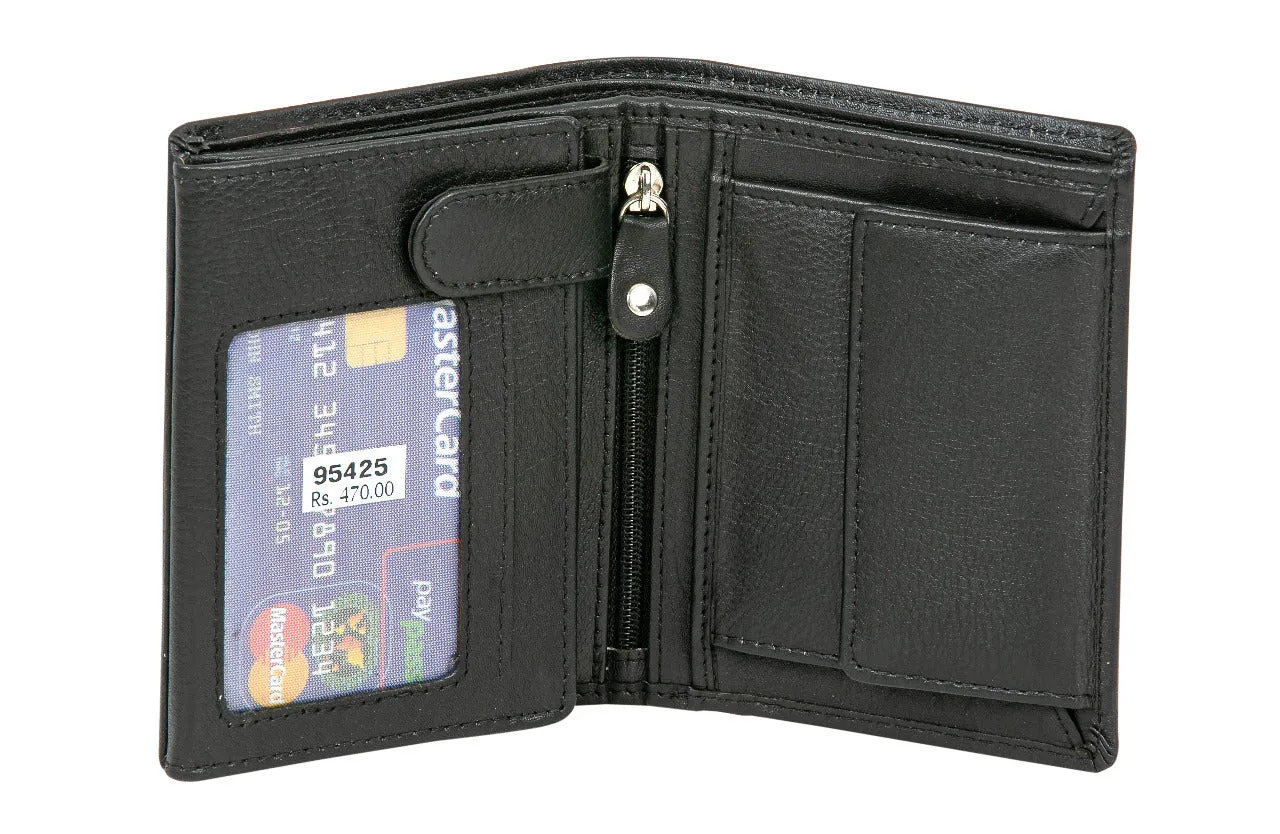 MENS LEATHER WALLET 95425 (BLACK)