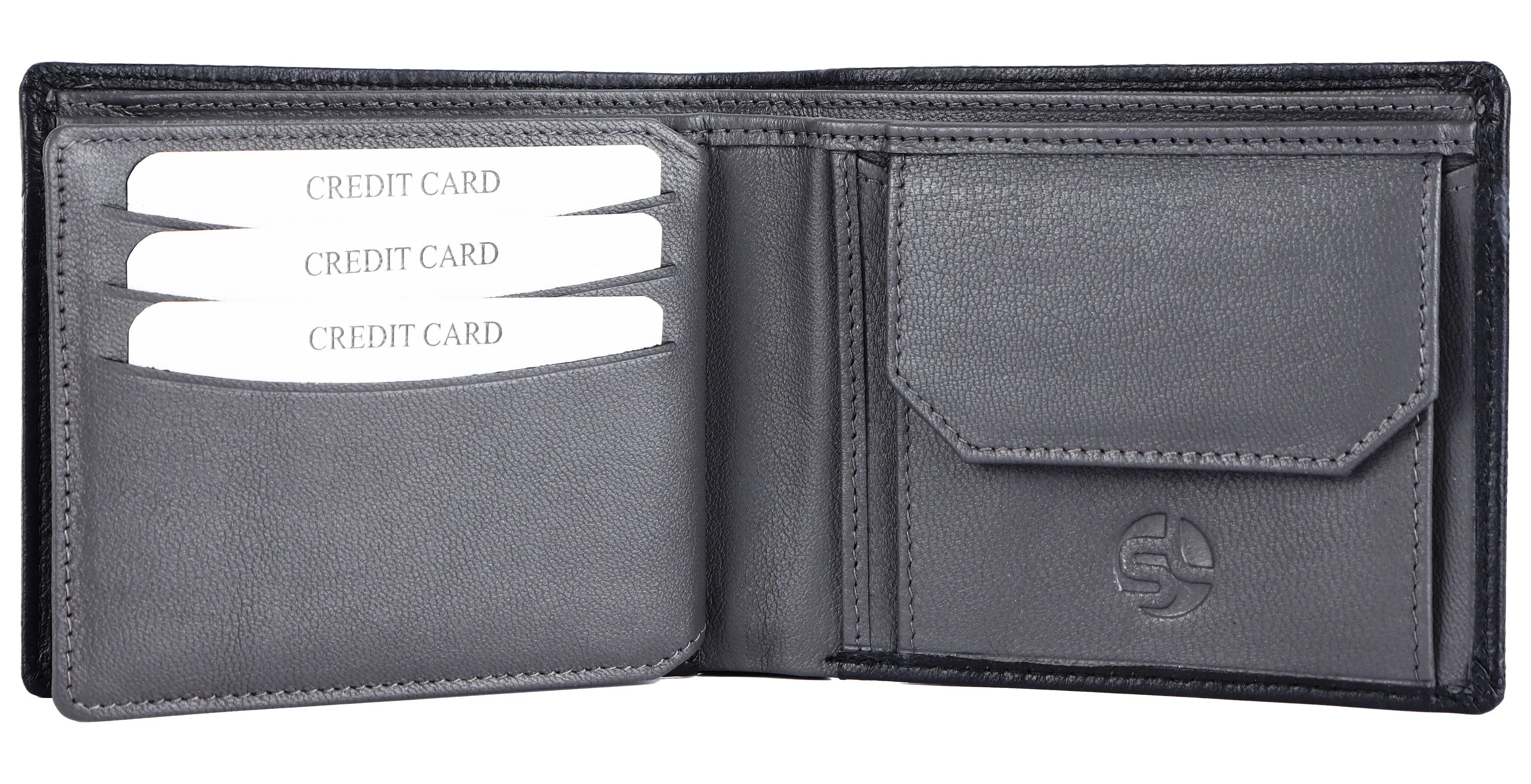 MENS LEATHER WALLET (RFID) 93702 (BLACK)