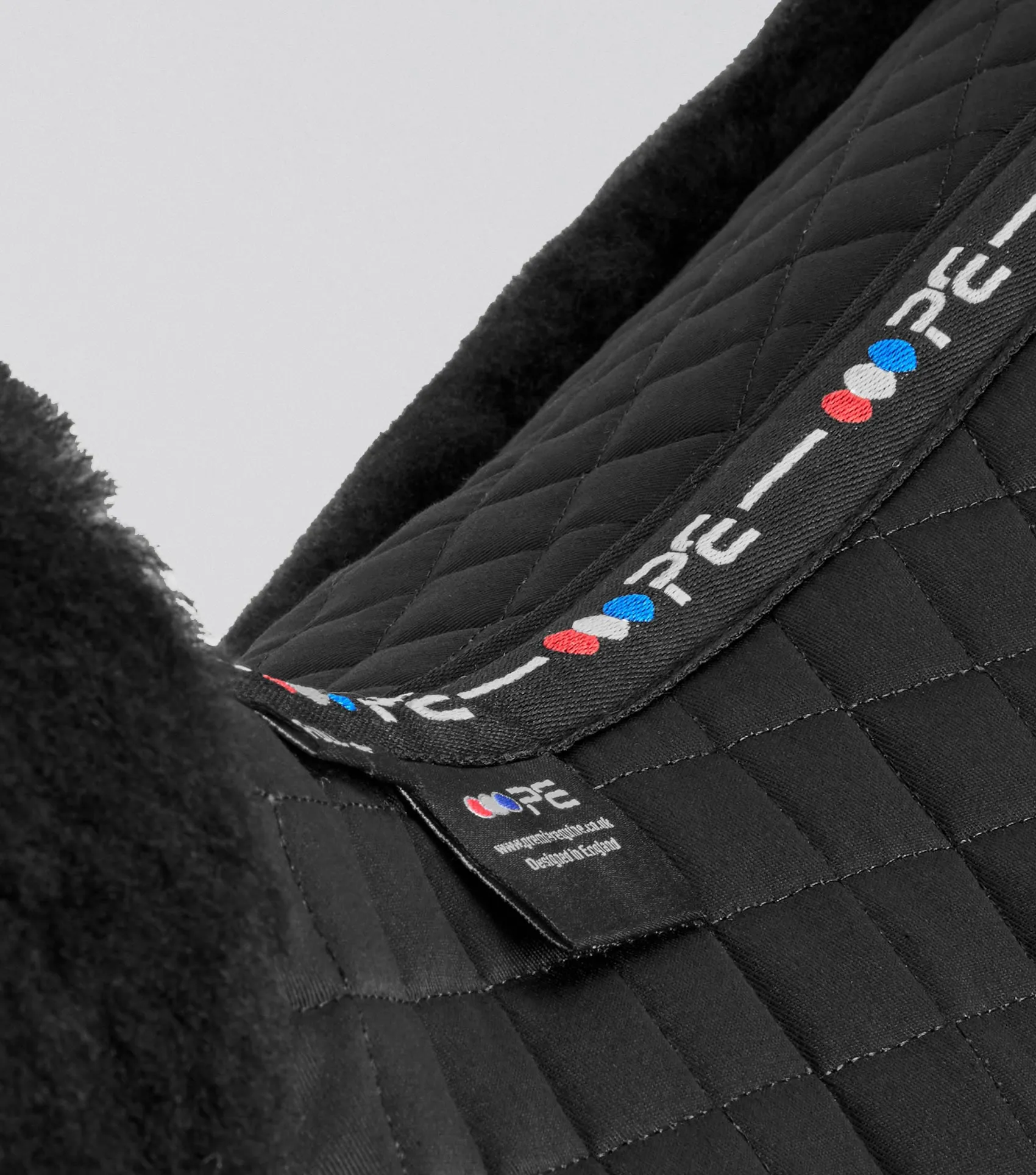 Merino Wool Saddle Pad - GP/Jump Numnah Black/Black Wool