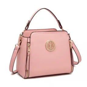 Miss Lulu LB2126 Pink Leather Look Practical Crossbody Bag - Stylish & Versatile